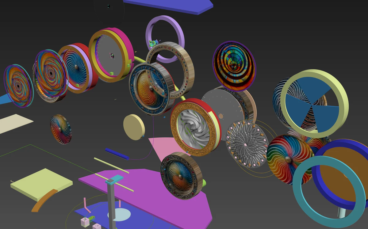 Model 3D tarcz dekoracyjnych przygotowany do druku