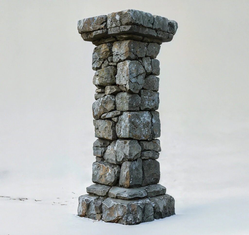 Kolumna z druku 3D z imitacją kamienia